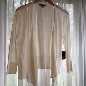 Simply Vera Drappy Cream Cardigan M NWT